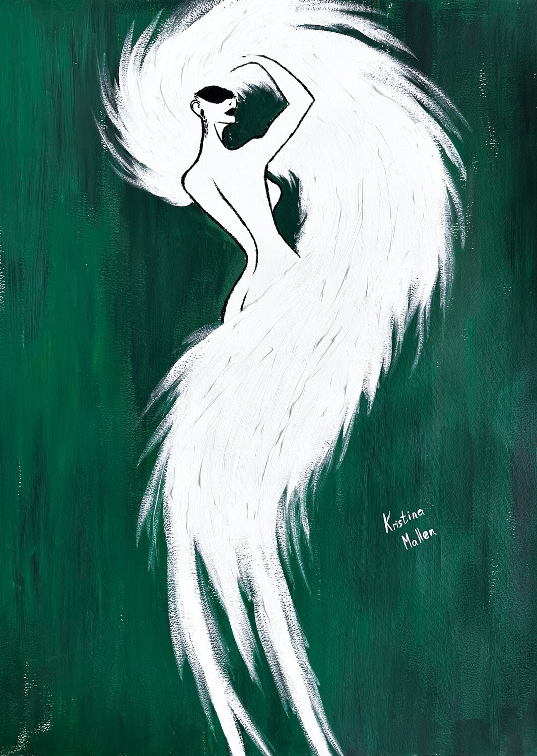 Feathered Diva (Giclée Print) Kristina Mallen