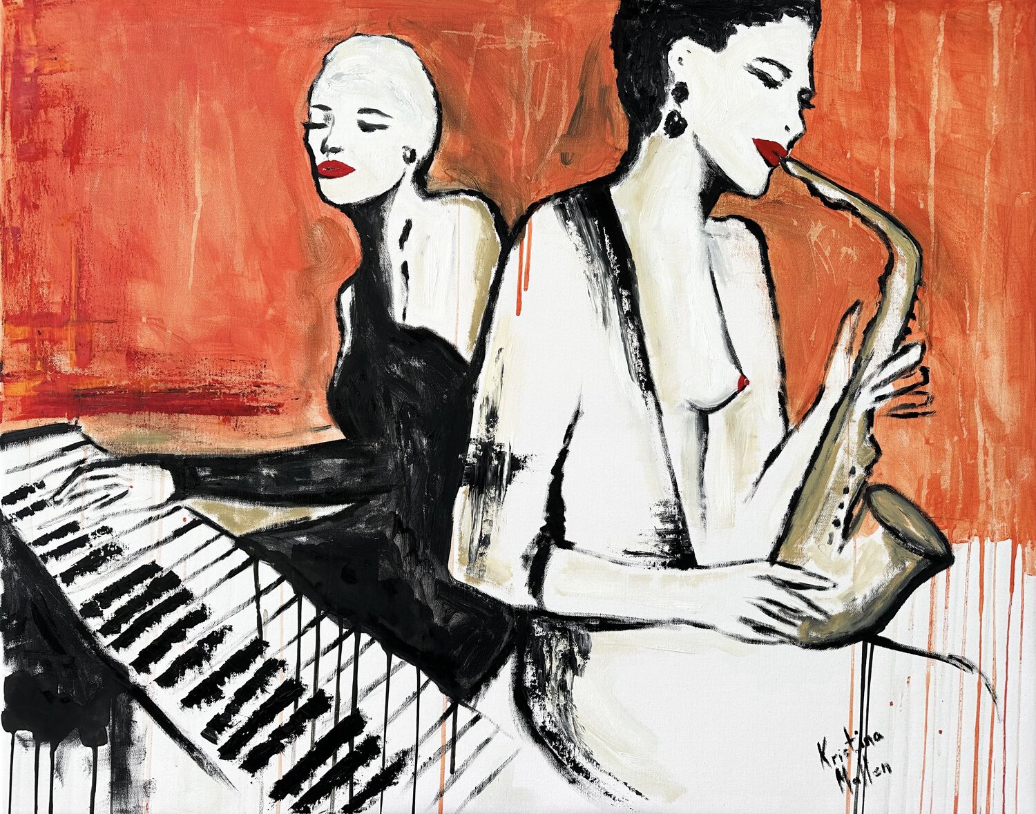 Swaying to One Rhythm (Giclée Print) Kristina Mallen Druck zu verkaufen