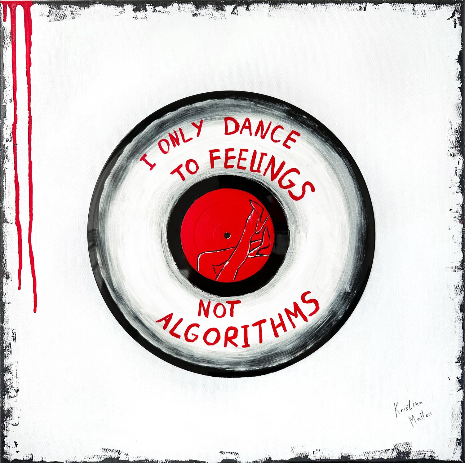 I Only Dance To Feelings, Not Algorithms (Giclée Print) Kristina Mallen Druck zu verkaufen