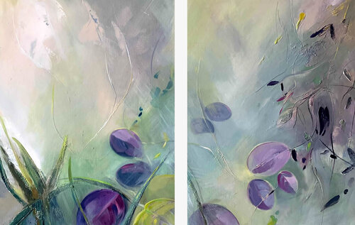 Bei Tagesanbruch (Diptychon) by Karina Fulara, Painting for Sale on Singulart