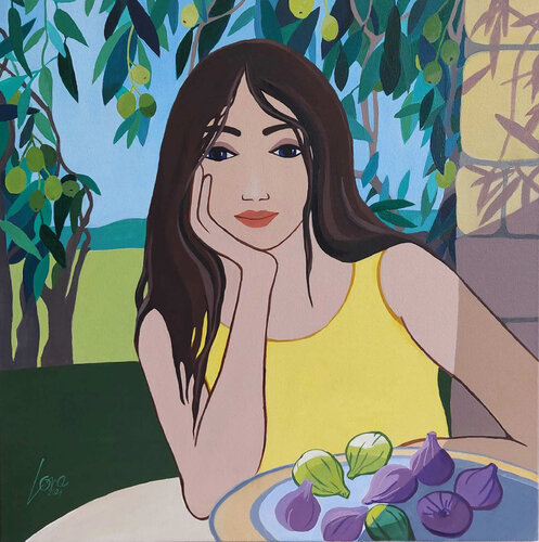 Feigen, Oliven und Sommer by Karina Fulara, Painting for Sale on Singulart