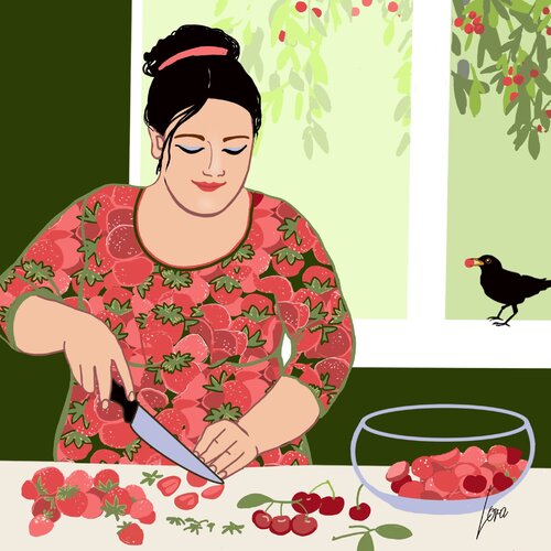 Fruit salad by Karina Fulara, Print for Sale on Singulart