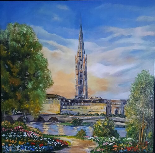 Bordeaux. La flèche St.Michel. by Svitlana Gryshko Loguinoff, Painting for Sale on Singulart