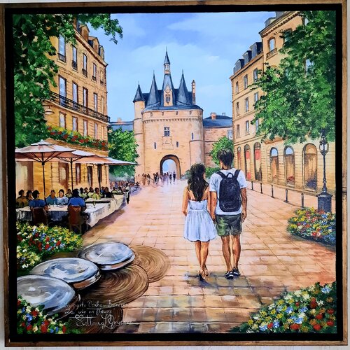 La vie en fleurs. Bordeaux. La porte Caihau. par Svitlana Gryshko Loguinoff, Peinture en vente sur Singulart