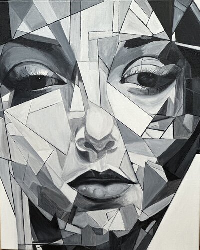 Facial Geometry - 1 de Larisa Robins, Pintura a la venta en Singulart