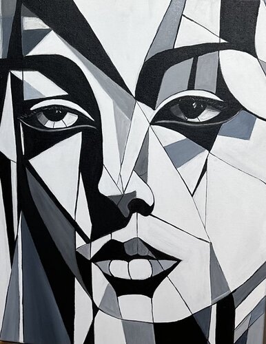 Facial Geometry - 4 de Larisa Robins, Pintura a la venta en Singulart
