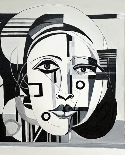 Facial Geometry - 3 de Larisa Robins, Pintura a la venta en Singulart