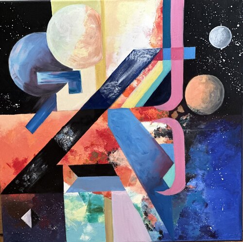 Geometry of the Universe de Larisa Robins, Pintura a la venta en Singulart