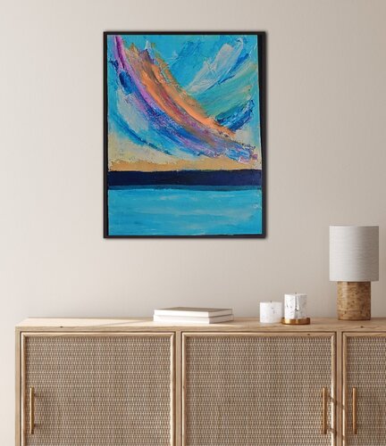 Wipers of the sea and sky de Anisa Zafar, Pintura a la venta en Singulart