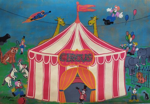 Circus di Renzo Buggiani, Pittura in vendita su Singulart