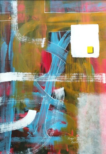 02-24 (Abstraction Nr. 1) di Renzo Buggiani, Pittura in vendita su Singulart