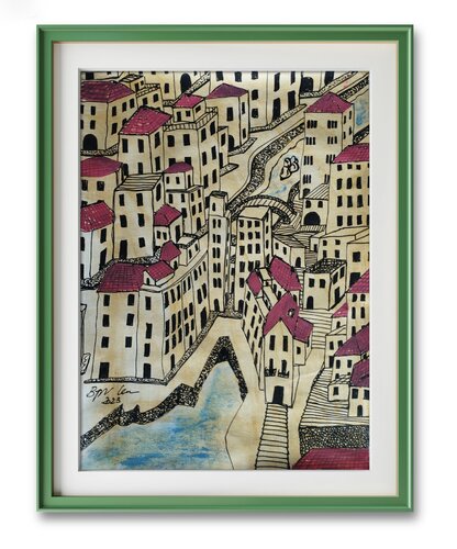 Porto Venere van Renzo Buggiani, Schilderij te koop op Singulart