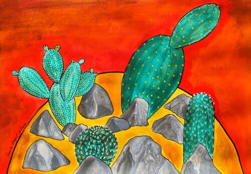 I Cactus von Renzo Buggiani, Malerei kaufen auf Singulart