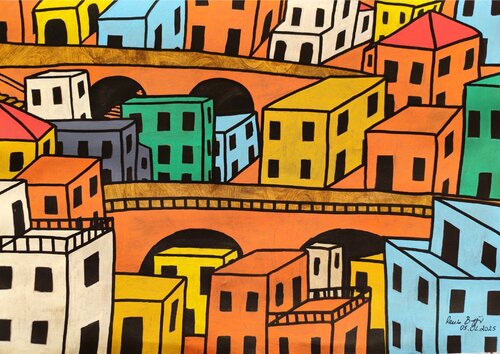 Urbe by Renzo Buggiani, 회화 for Sale on Singulart