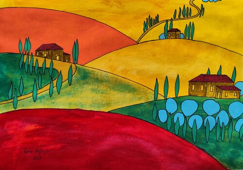 Il silenzio sulle colline di Renzo Buggiani, Pittura in vendita su Singulart