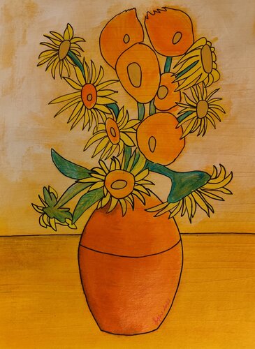 I Girasoli - 2025 di Renzo Buggiani, Pittura in vendita su Singulart