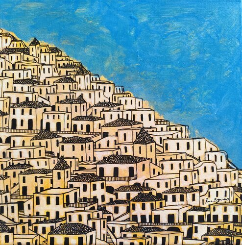 La Città Sospesa - A Miniature di Renzo Buggiani, Pittura in vendita su Singulart