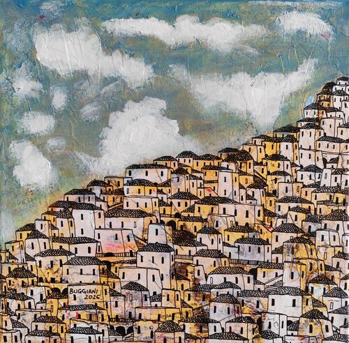 The White City's Secrets di Renzo Buggiani, Pittura in vendita su Singulart