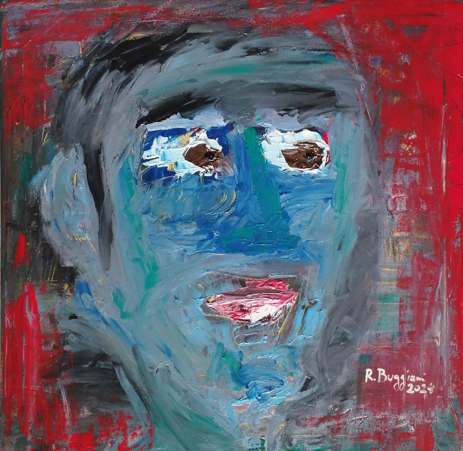 Uomo blu Renzo Buggiani