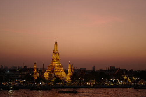 Wat Arun Bangkok Temple at Sunset Thailand Alain  Goulet