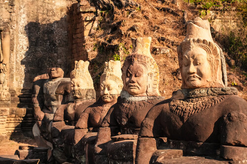 Cambodia Angkor Wat Statues on the Bridge 2 de Alain  Goulet, Fotografía a la venta en Singulart
