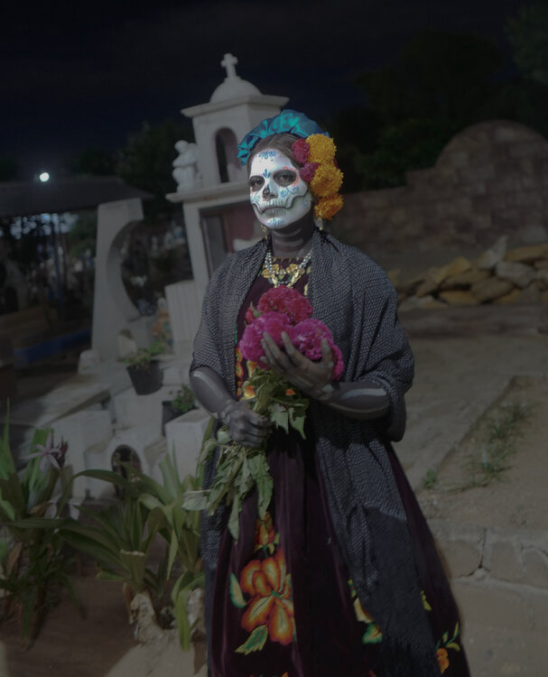 Oaxaca Day of the Dead Staring at participants Alain  Goulet