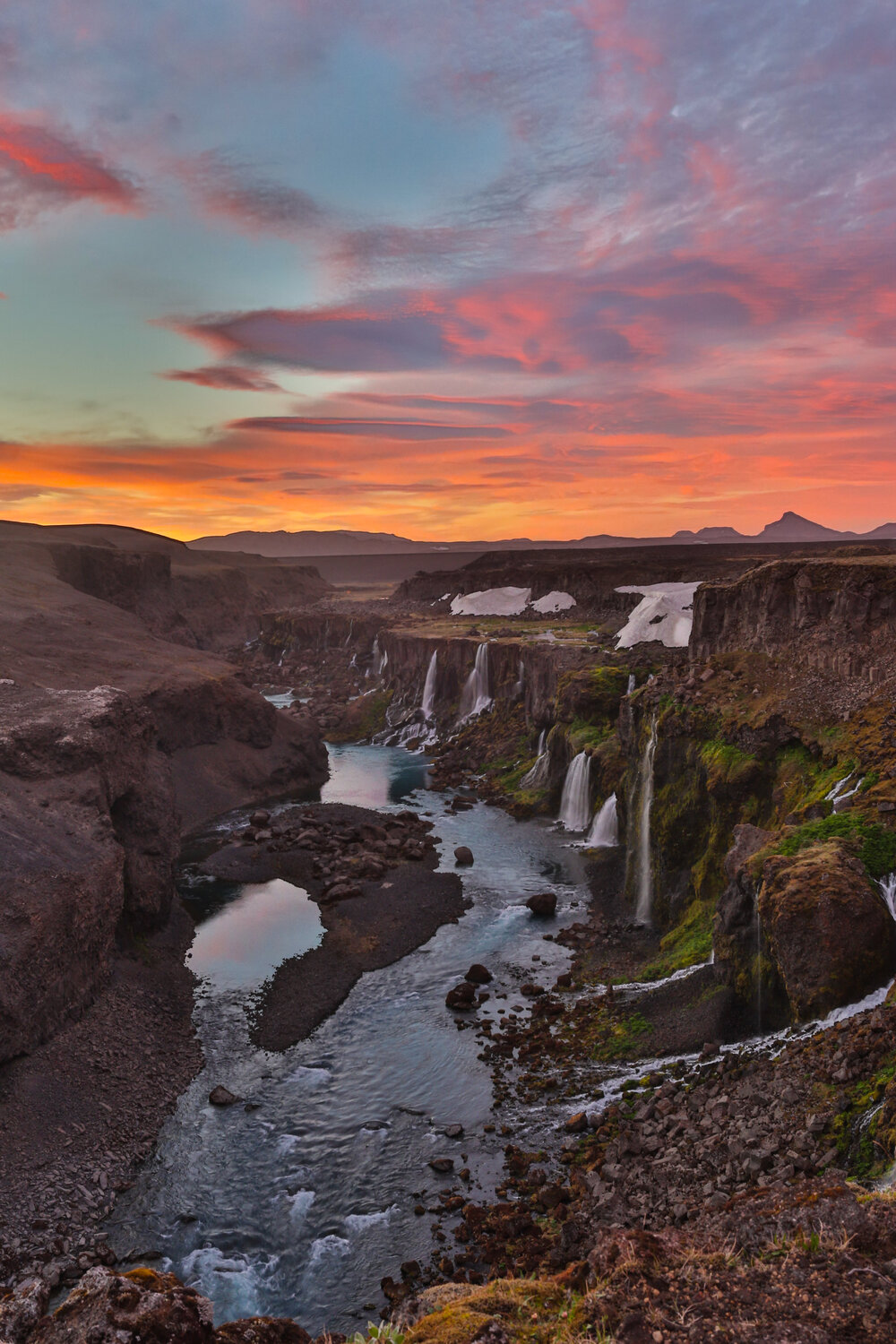 Series of Waterfalls at night Alain  Goulet Fotografie zu verkaufen