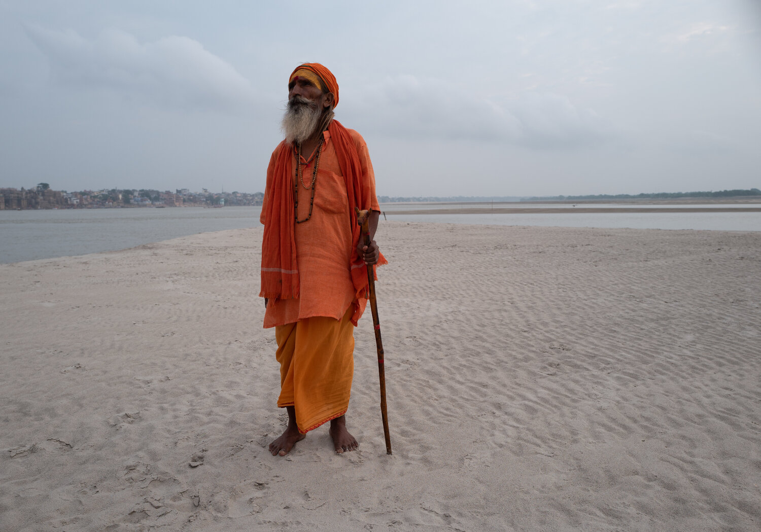 Meditating by the Gange Alain  Goulet