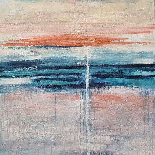 Where the Sea Pauses di Monika Signer, Pittura in vendita su Singulart