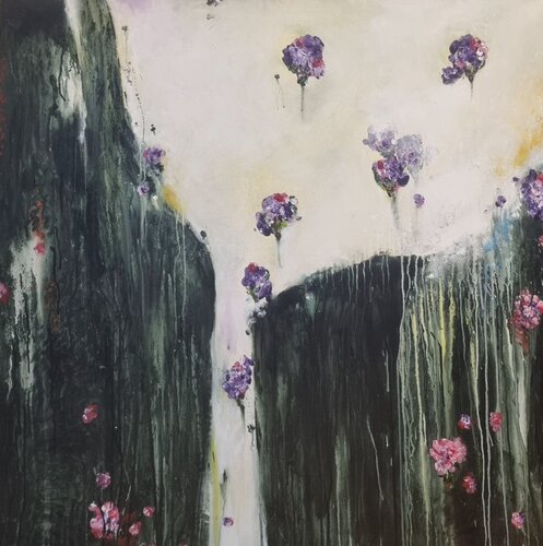 Between the cliffs von Monika Signer, Malerei kaufen auf Singulart