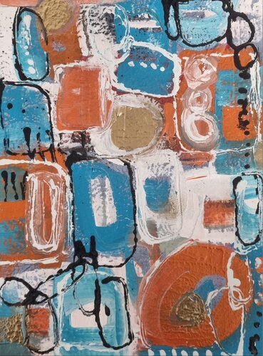 Lounge van Monika Signer, Schilderij te koop op Singulart