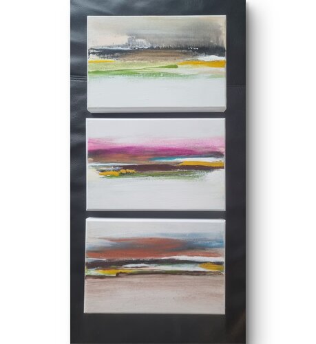 Three - moods (3x 20x30cm) di Monika Signer, Pittura in vendita su Singulart