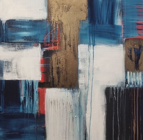 The Weight of Unspoken Moments van Monika Signer, Schilderij te koop op Singulart