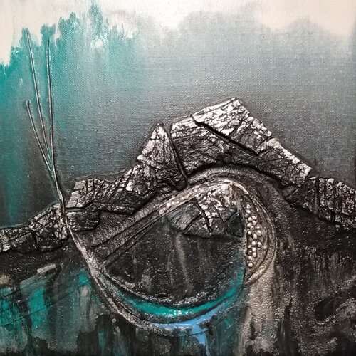 MELTING ICE van Zuzana Murenji Domonkos, Schilderij te koop op Singulart