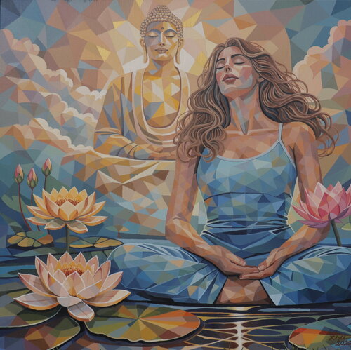 The Awakening of Silence (Aurora) van Zuzana Murenji Domonkos, Schilderij te koop op Singulart