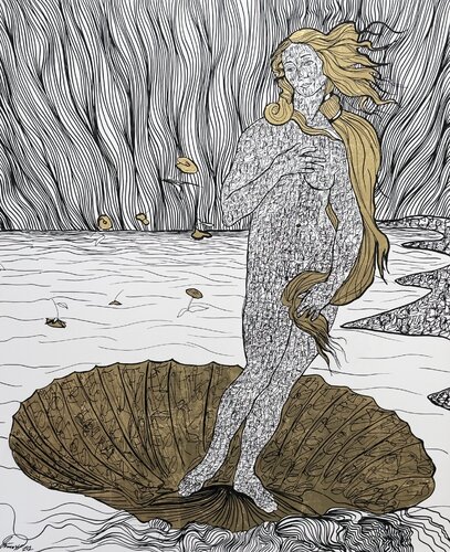 Venere oro by Cristian Mancuso, 絵画 for Sale on Singulart