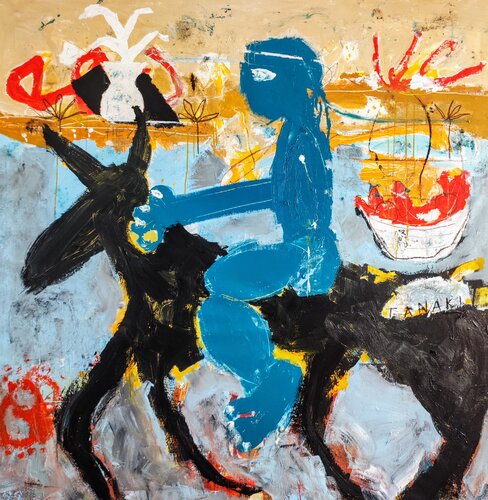 Jinete azul van Alfonso Sánchez, Schilderij te koop op Singulart