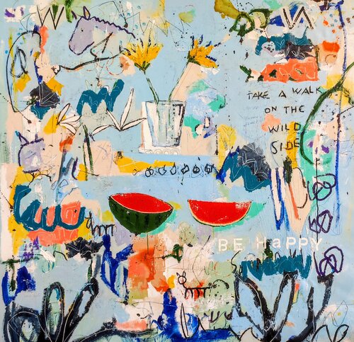 How good is the watermelon par Alfonso Sánchez, Peinture en vente sur Singulart