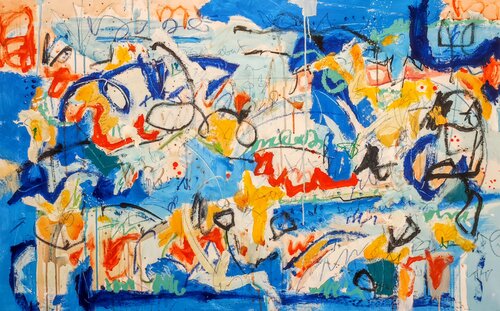 A blue scene van Alfonso Sánchez, Schilderij te koop op Singulart