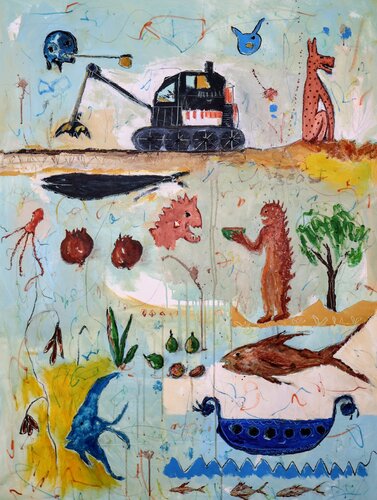 Beast of burden van Alfonso Sánchez, Schilderij te koop op Singulart