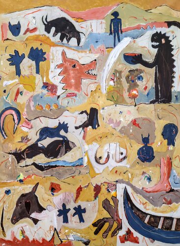 El hombre de la cascada van Alfonso Sánchez, Schilderij te koop op Singulart