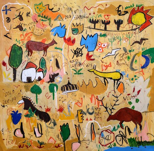No sabemos, solo luchamos par Alfonso Sánchez, Peinture en vente sur Singulart