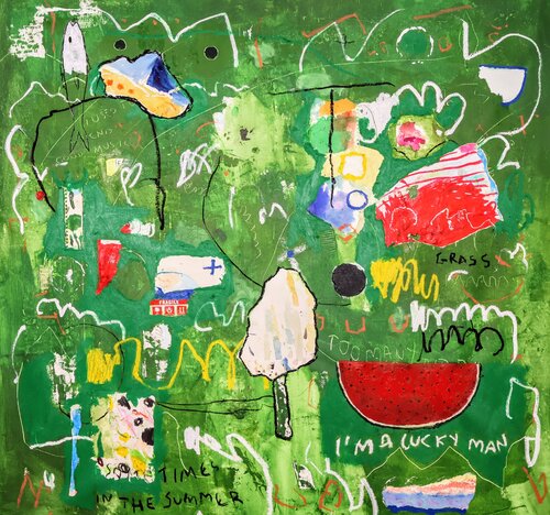 I'm a lucky man par Alfonso Sánchez, Peinture en vente sur Singulart