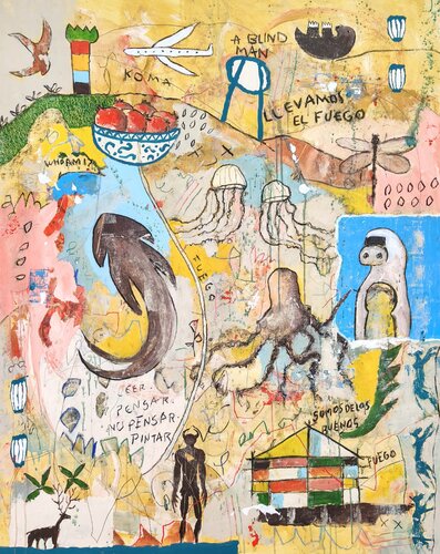 Llevamos el fuego par Alfonso Sánchez, Peinture en vente sur Singulart
