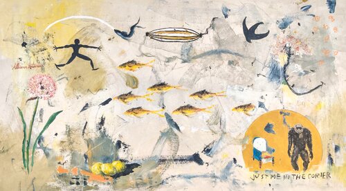 Just me in the corner par Alfonso Sánchez, Peinture en vente sur Singulart