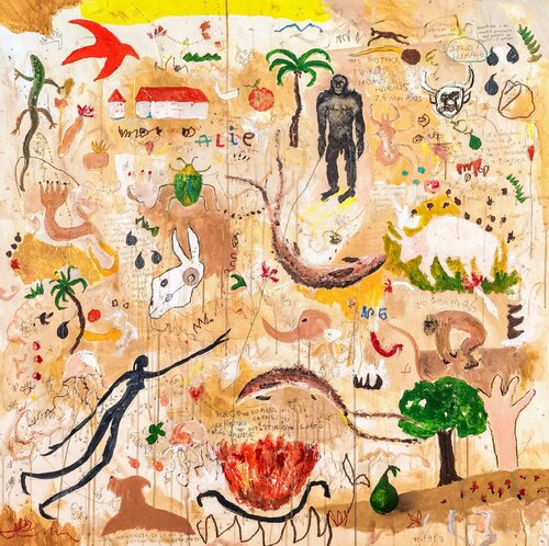 The mother fucker homo habilis von Alfonso Sánchez, Malerei kaufen auf Singulart