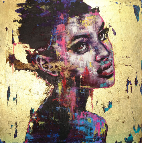 Oro,serie1 van Paola Ruggiero, Schilderij te koop op Singulart