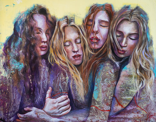 Cuore Connessi by Paola Ruggiero, Painting for Sale on Singulart