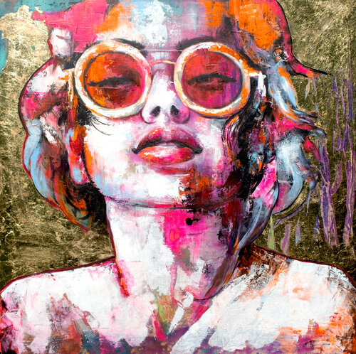 Occhiali Arancio von Paola Ruggiero, Druck kaufen auf Singulart