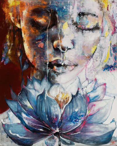 Resilienza in fiore van Paola Ruggiero, Schilderij te koop op Singulart